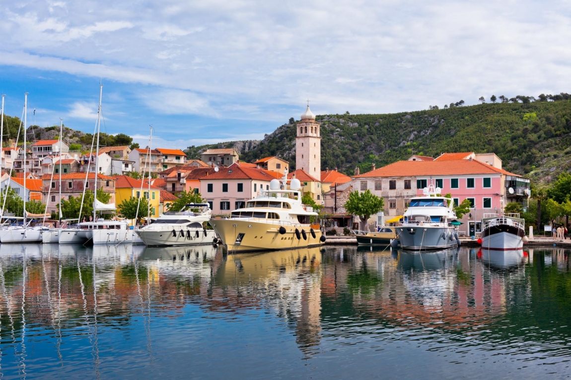 skradin harbor and yacht croatia holidays