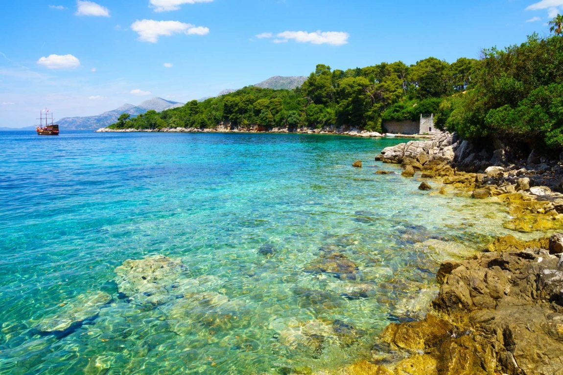 elaphite sea rocks croatia holidays