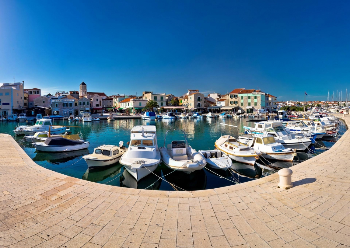 vodice harbor croatia holidays