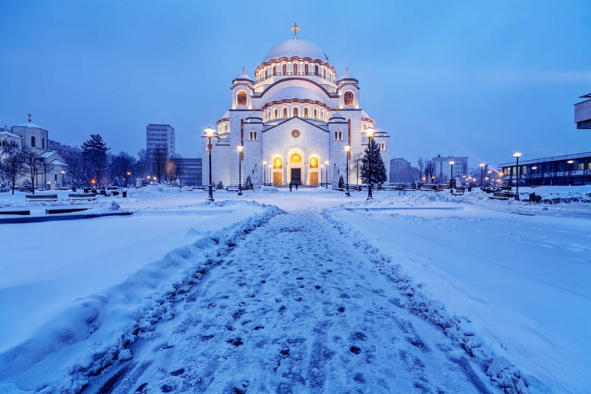 sarajevo building under snow croatia holidays