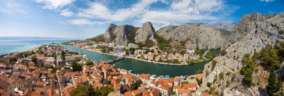 omis city and cetina river croatia holidays