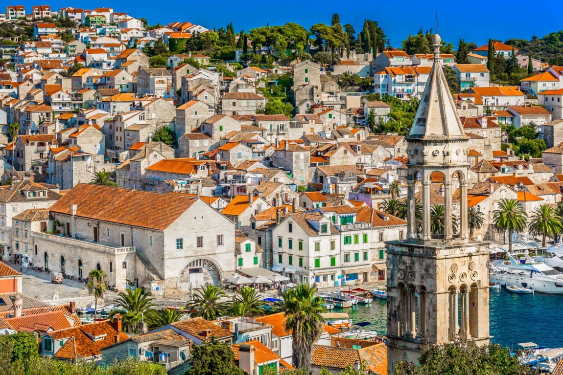 stari grad roofs croatia holidays