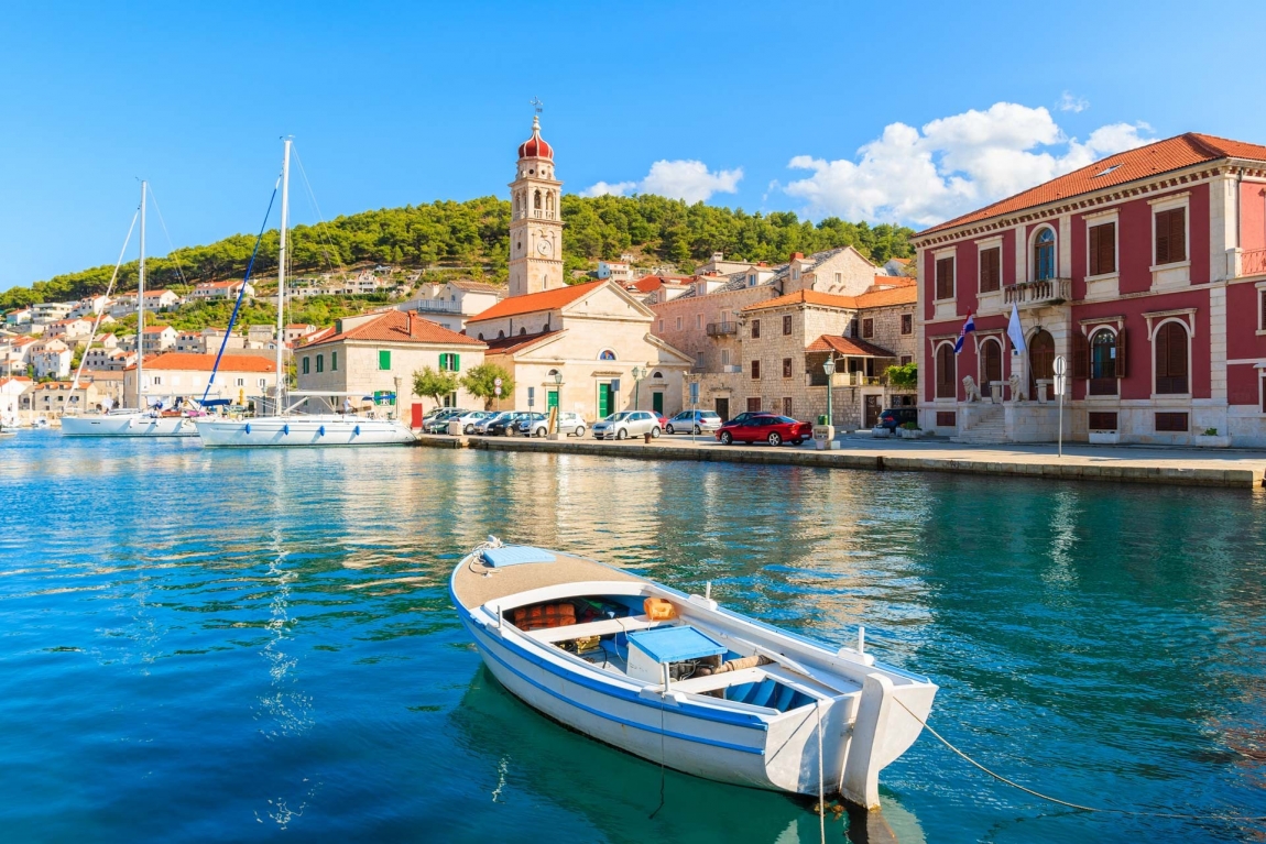 pucisva boat and seafront croatia holidays