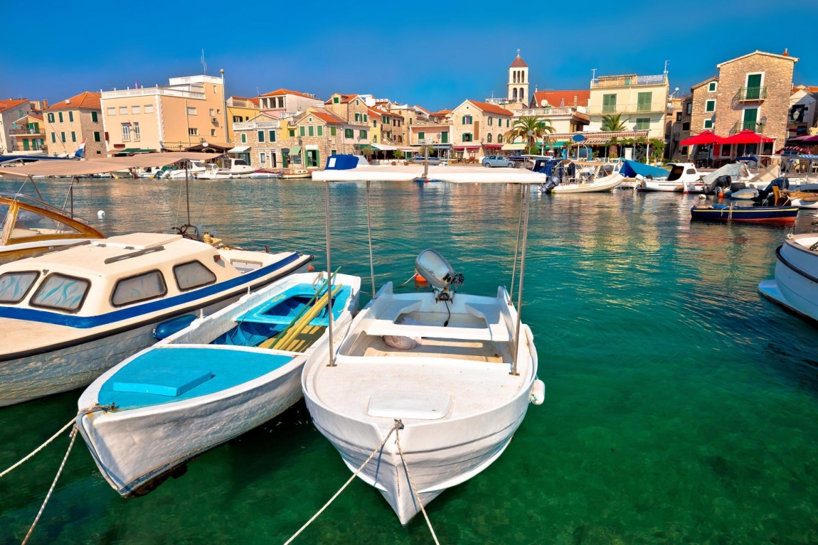 vodice seafront and boats croatia holidays
