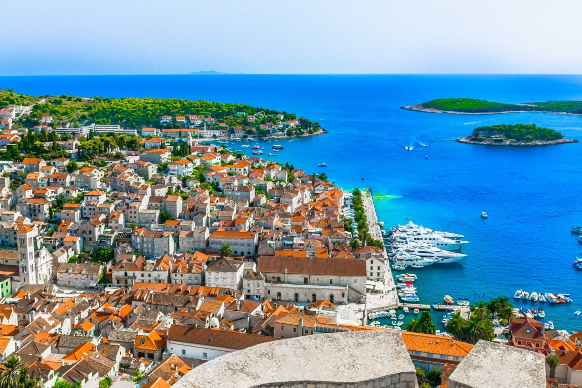 stari grad port from sky croatia holidays